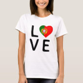 Liebe - Flagge Portugals T-Shirt (Vorderseite)