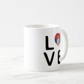 Liebe - Flagge Serbiens Kaffeetasse (VorderseiteRechts)