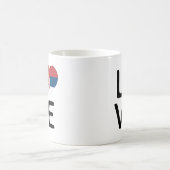 Liebe - Flagge Serbiens Kaffeetasse (Mittel)