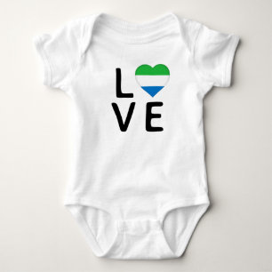 Liebe - Flagge Sierra Leones Baby Strampler
