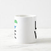 Liebe - Flagge Sierra Leones Kaffeetasse (Mittel)