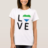 Liebe - Flagge Sierra Leones T-Shirt (Vorderseite)