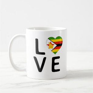 Liebe - Flagge Simbabwes Kaffeetasse