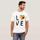 Liebe - Flagge Simbabwes T-Shirt (Vorne ganz)