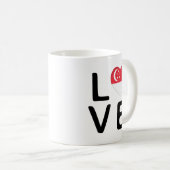 Liebe - Flagge Singapurs Kaffeetasse (VorderseiteRechts)