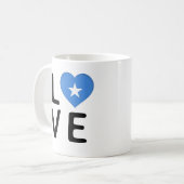 Liebe - Flagge Somalias Kaffeetasse (Vorderseite Links)
