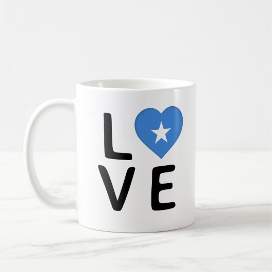 Liebe - Flagge Somalias Kaffeetasse (Links)