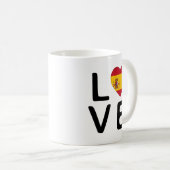 Liebe - Flagge Spaniens Kaffeetasse (VorderseiteRechts)