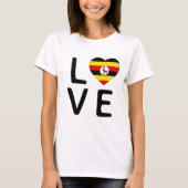 Liebe - Flagge Ugandas T-Shirt (Vorderseite)