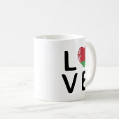 Liebe - Flagge von Belarus Kaffeetasse (VorderseiteRechts)
