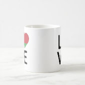 Liebe - Flagge von Belarus Kaffeetasse (Mittel)