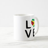 Liebe - Flagge von Guyana Kaffeetasse (VorderseiteRechts)