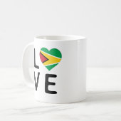 Liebe - Flagge von Guyana Kaffeetasse (Vorderseite Links)