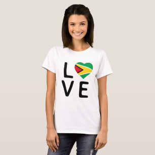 Liebe - Flagge von Guyana T-Shirt