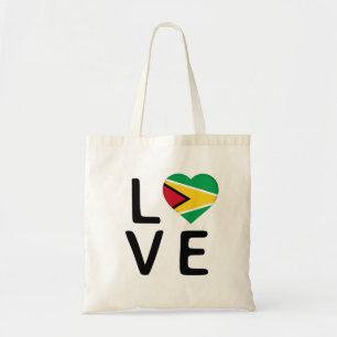 Liebe - Flagge von Guyana Tragetasche