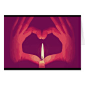 Liebe Flames Grußkarte (Vorderseite (Horizontal))