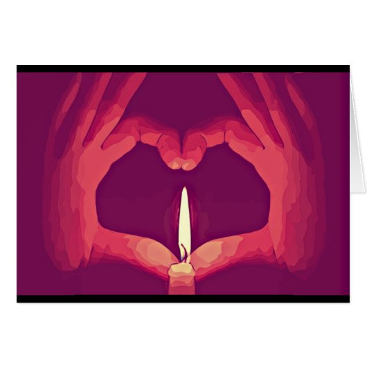 Liebe Flames Grußkarte (Vorderseite (Horizontal))