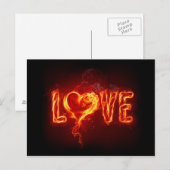 Liebe Flamin Postkarte (Vorne/Hinten)