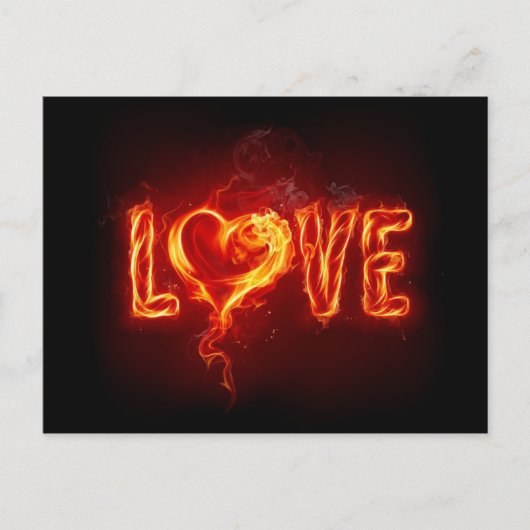 Liebe Flamin Postkarte (Vorderseite)