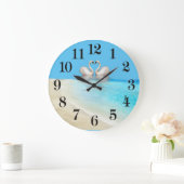 Liebe Flamingo Große Wanduhr (Zuhause)