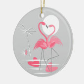 Liebe Flamingo Keramikornament (Links)