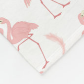 Liebe-Flamingo-rosa Punkt-Monogramm Fleecedecke (Ecke)