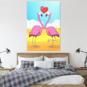 Liebe Flamingos Leinwanddruck (Insitu (Schlafzimmer))