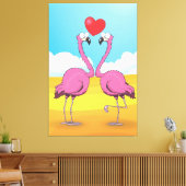 Liebe Flamingos Leinwanddruck (Insitu (Wohnzimmer))