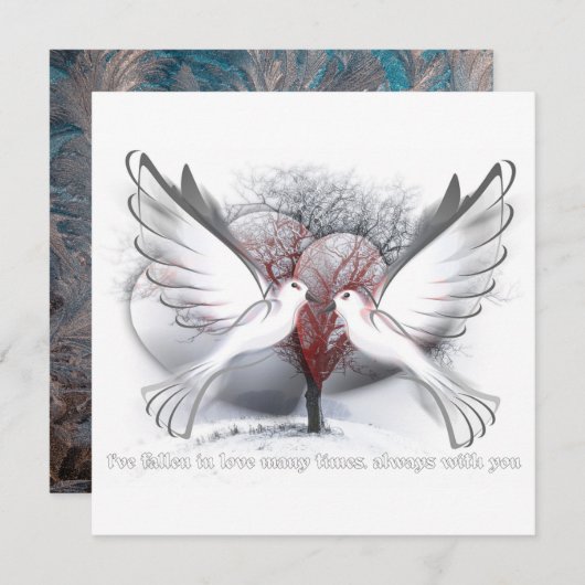 Liebe Flat Danke Karte (Vorne/Hinten)