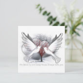 Liebe Flat Danke Karte (Stehend Vorderseite)