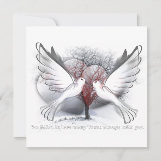 Liebe Flat Danke Karte (Vorderseite)