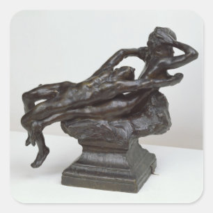 Liebe Fleeing, 1881 Quadratischer Aufkleber