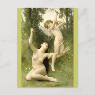 Liebe fliegt davon von Bouguereau Postkarte