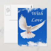 Liebe fliegt herein postkarte (Vorne/Hinten)