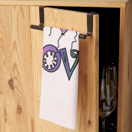 Liebe fliegt hoch geschirrtuch (Drittel gefaltet)