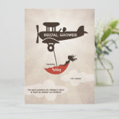 LIEBE FLIGHT Brautparty Einladung (Stehend Vorderseite)