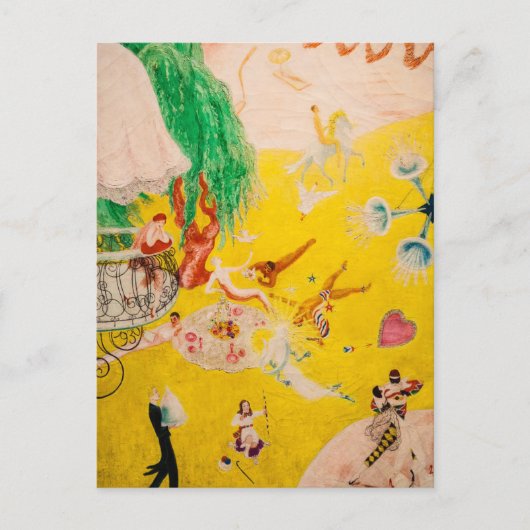 Liebe Flight of a Pink Candy Heart by Stettheimer Postkarte (Vorderseite)