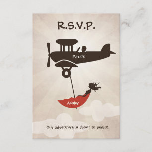 LIEBE FLIGHT Wedding RSVP Einladung