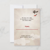 LIEBE FLIGHT Wedding RSVP Einladung (Rückseite)