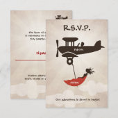 LIEBE FLIGHT Wedding RSVP Einladung (Vorne/Hinten)