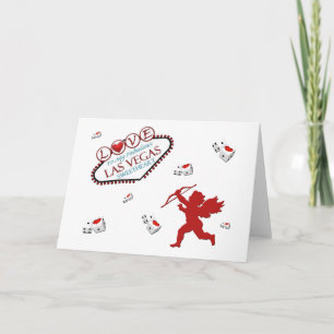 LIEBE Floating Dice Las Vegas Valentine's Day Card Feiertagskarte