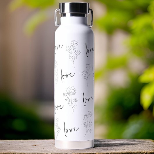 Liebe Floral Trinkflasche