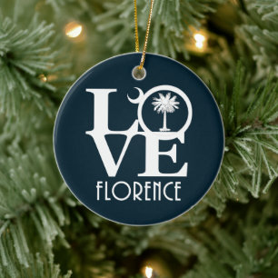 LIEBE Florence South Carolina Keramik Ornament