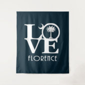 LIEBE Florenz, South Carolina Wandteppich (Vorderseite)