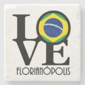 LIEBE Florianópolis Brasilien Steinuntersetzer (Vorderseite)