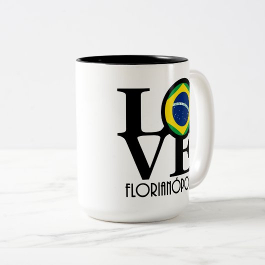 LIEBE Florianópolis Zweifarbige Tasse (VorderseiteRechts)