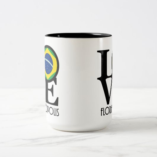 LIEBE Florianópolis Zweifarbige Tasse (Mittel)