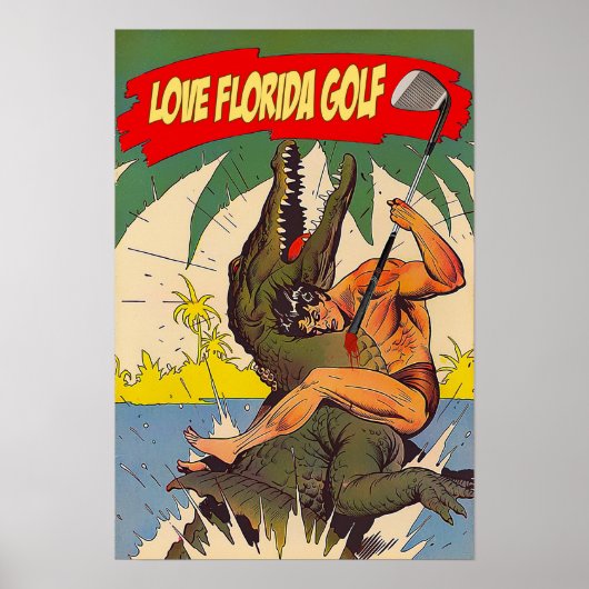 Liebe Florida Golf Poster (Vorne)