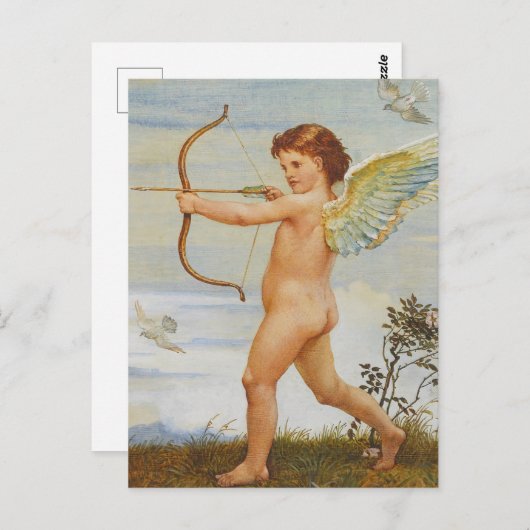 Liebe-Flug, Cupid's Arrow von Walter Crane Postkarte (Vorne/Hinten)