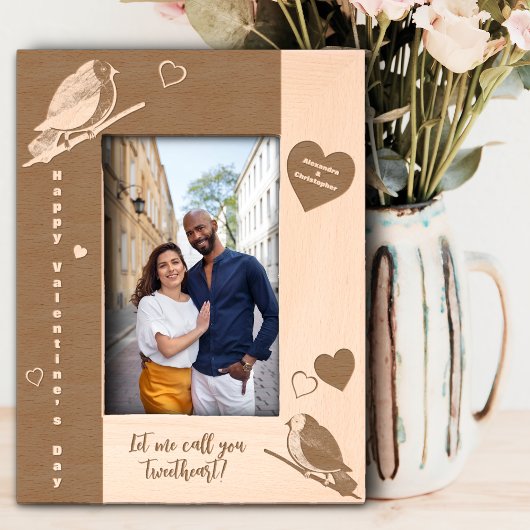 Liebe Flüstern der Wälder, Valentiniervögel Geätzte Rahmen